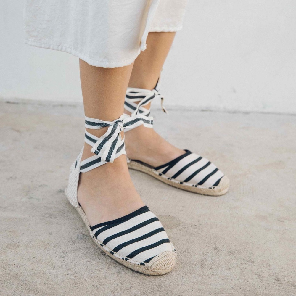 Soludos Classic striped sandal espadrille size 40